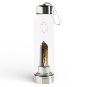 Free People x Glacce Crystal Elixir Water Bottle in Smokey Quartz | NWT